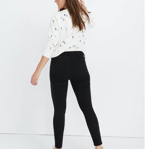 Madewell Black Denim Jeans NWT Size 18W or  36 Tall  9" High - Rise Skinny - Picture 2 of 11